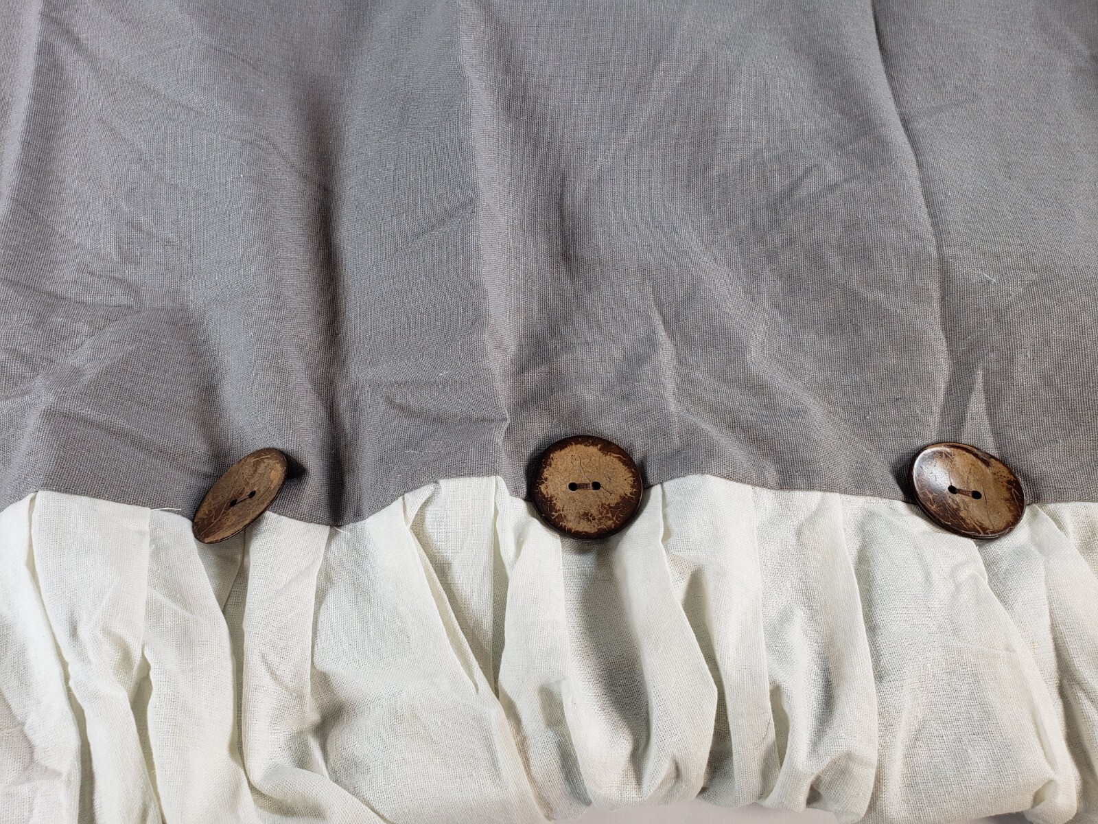 Lush Decor Linen Button 100% Lined Blackout Window Curtain ONE PANEL 40″W x 84″L