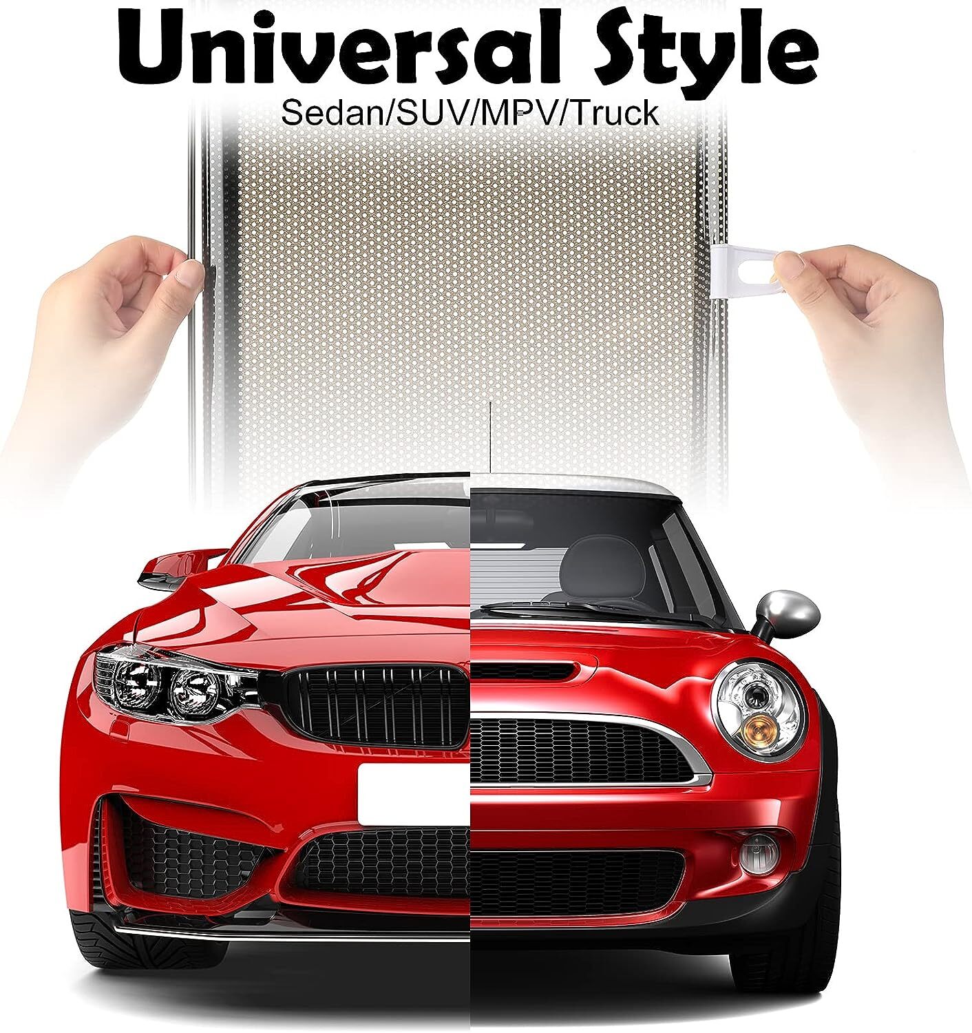 Retractable Car Auto Front/Side Window Sun Shade Shield Cover Roll Curtain Visor