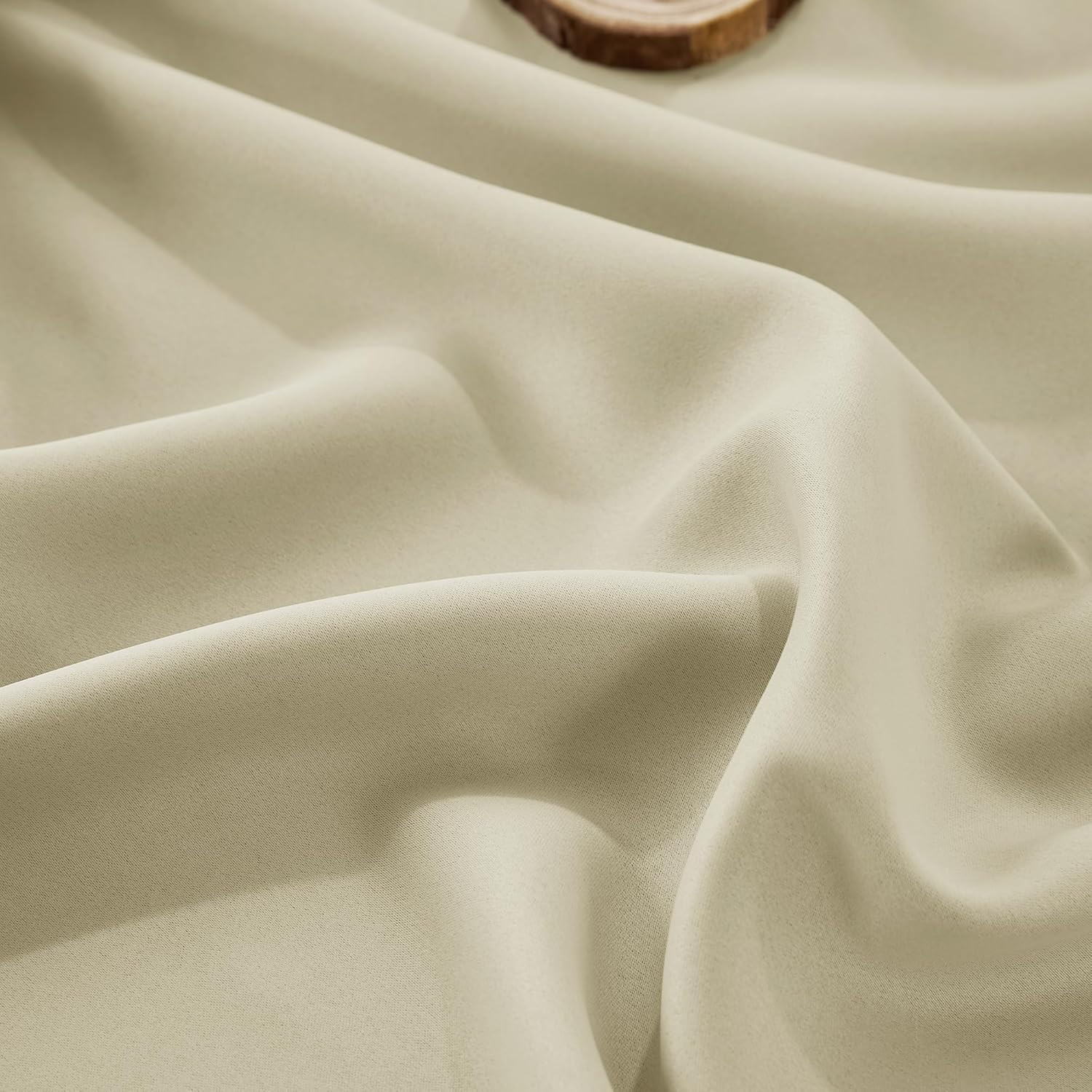 Light Beige 100% Blackout Curtain for Sliding Doors, Thermal Insulated, 1 Panel