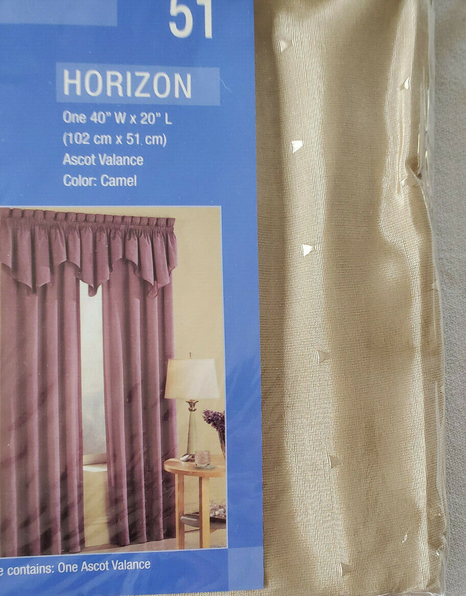 Set of 2 Ascot Valance V-shaped Curtain Designables 40Wx20L Chevron Accents New