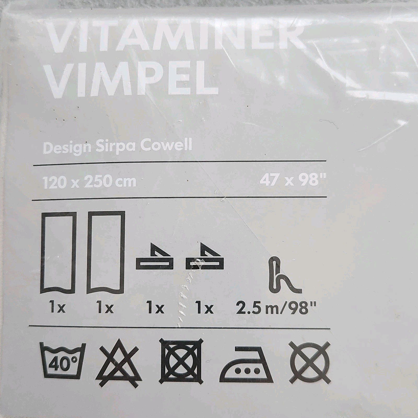 IKEA Vitaminer Vimpel Pennant Curtain Panels & Twin Sheet, Pillow Cover. NOS!