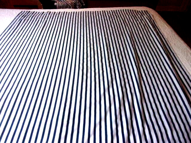 Accessories Navy and White Stripe Curtain Panels–2
