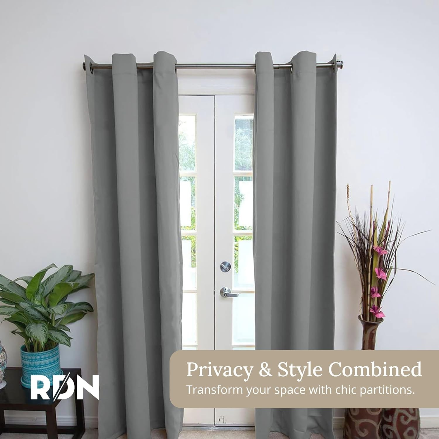 Versatile 36-56 Inch Ceiling Mounted Curtain Rod – Silver Alloy Steel Design