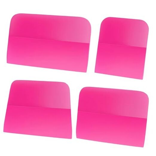 4 Pcs PPF Squeegee Soft Silicone Rubber Scraper, Anti Scratch TPU Coating