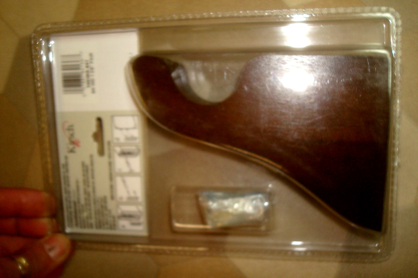 NIP 2 KIRSCH Wood Pole Mounting Brackets for 1 3/8″ Pole Coffee 5603EG 841