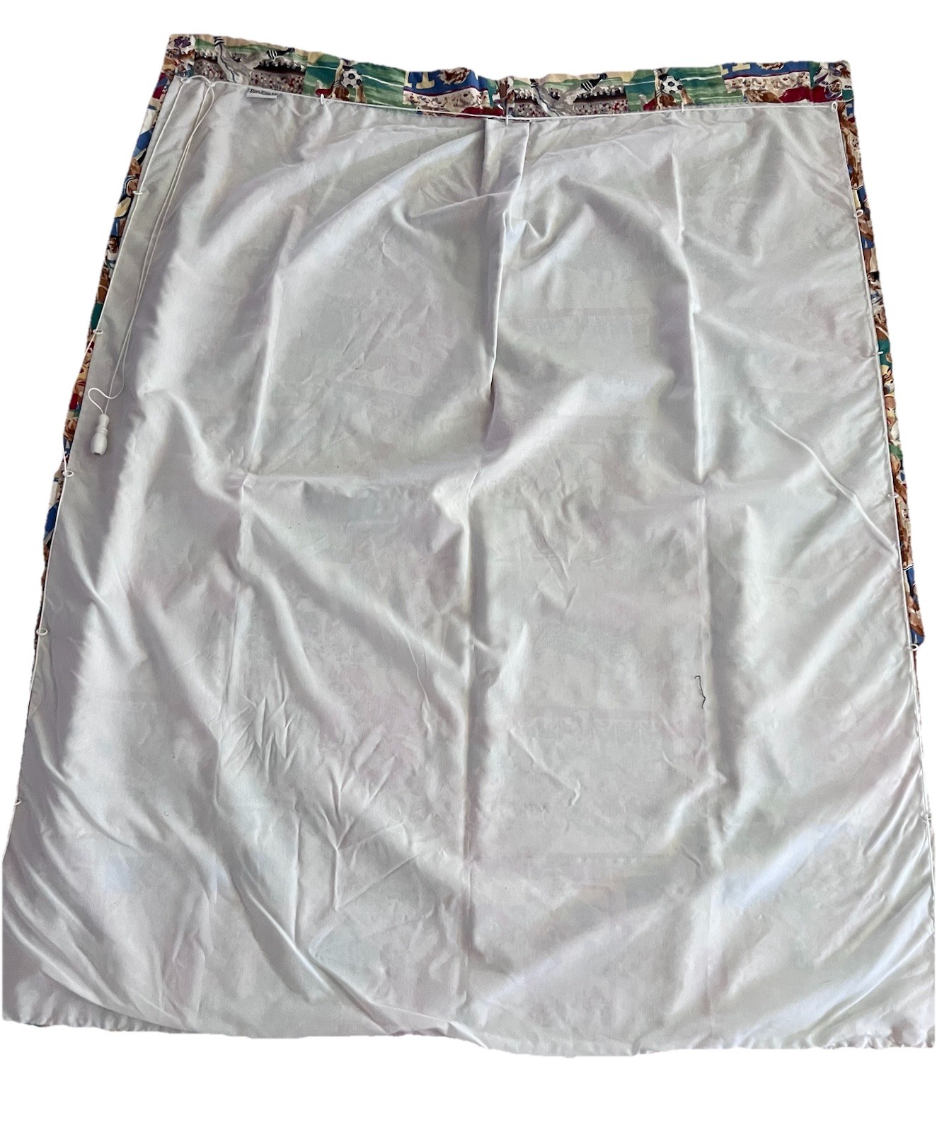 THIS END UP Boys-Sports Theme Window Curtain/Roman Shade 45″W 62″L MINT