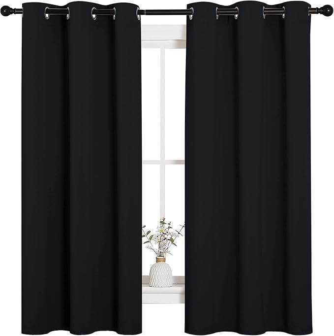 Halloween Blackout Curtain Panels Set of 2 42×63 Inches Window Drapes Grommet