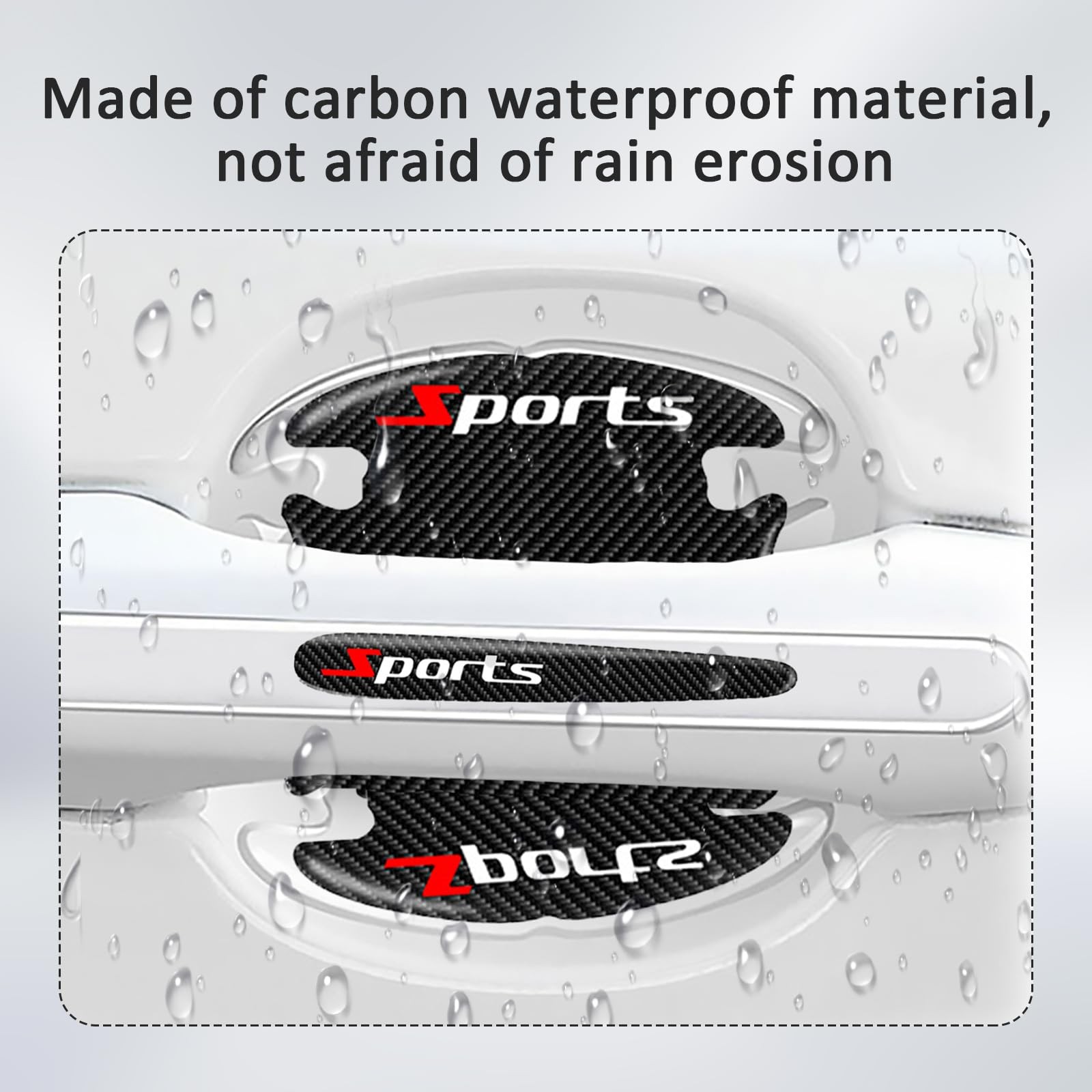 Car Door Handle Protector, 8 Pcs Door Protectors for Vehicles, Black, Door Ha…