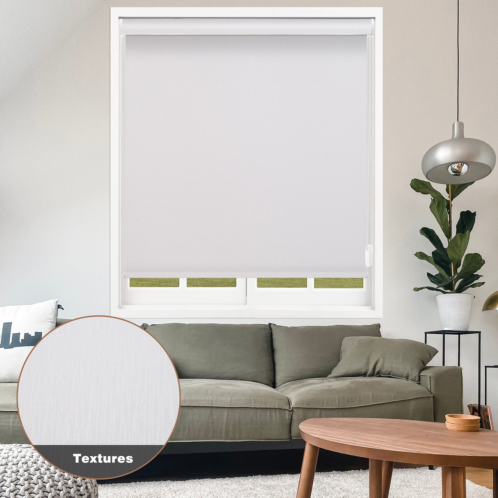 CUSTOM CUT Waterproof Corded Blackout Corded Window Blinds Roller Shades Blind