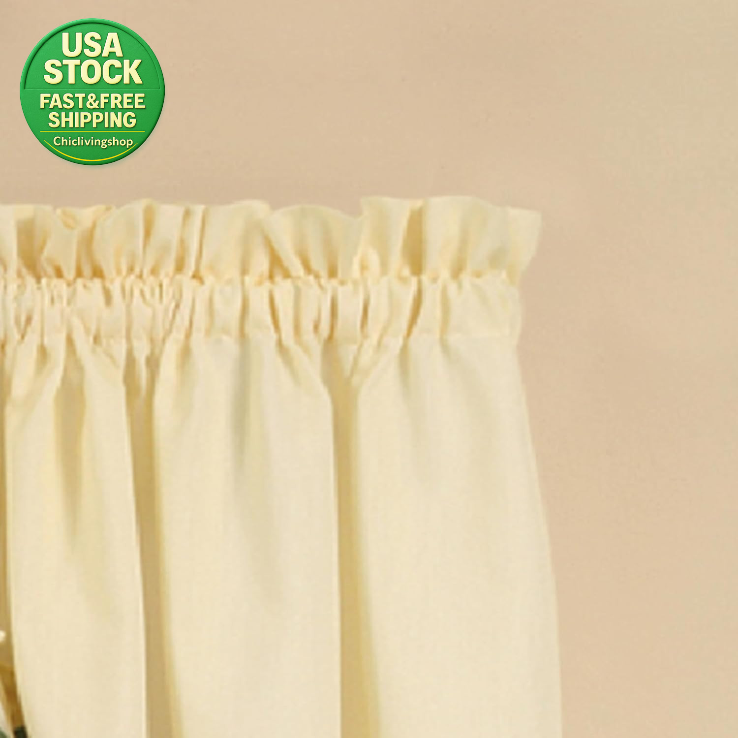 Window Curtain Tier Set Red Delicious Apples Ivory 56X24 3-Piece Lightweight