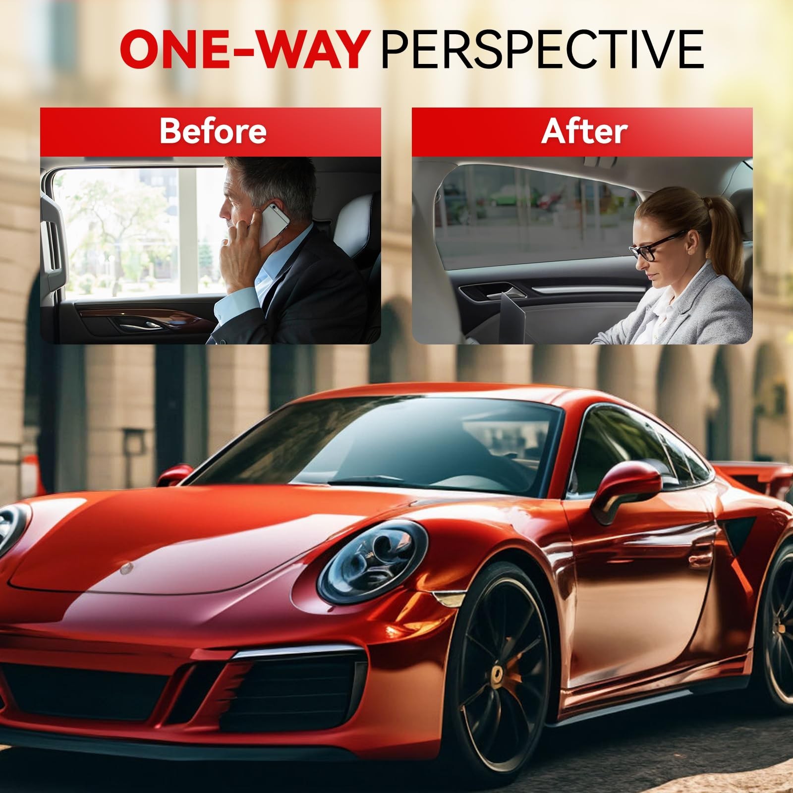 5% Window Tint Car with 5 Percent VLT 20 in x 20 Ft Privacy Ceramic Window Ti…