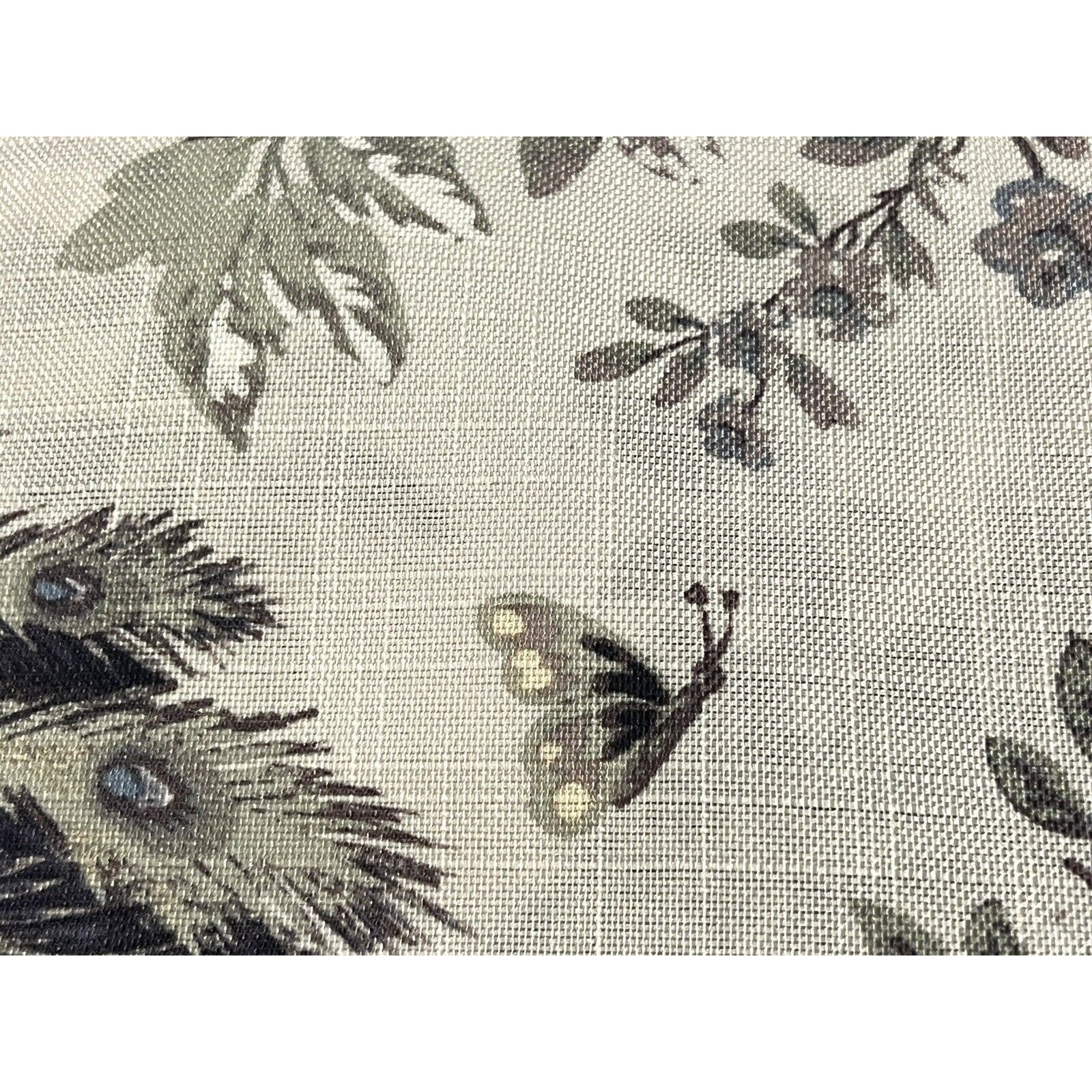 Laura Ashley Belvedere Peacock Curtains 2 Panels Navy Blue Green Ivory 38”x 96”