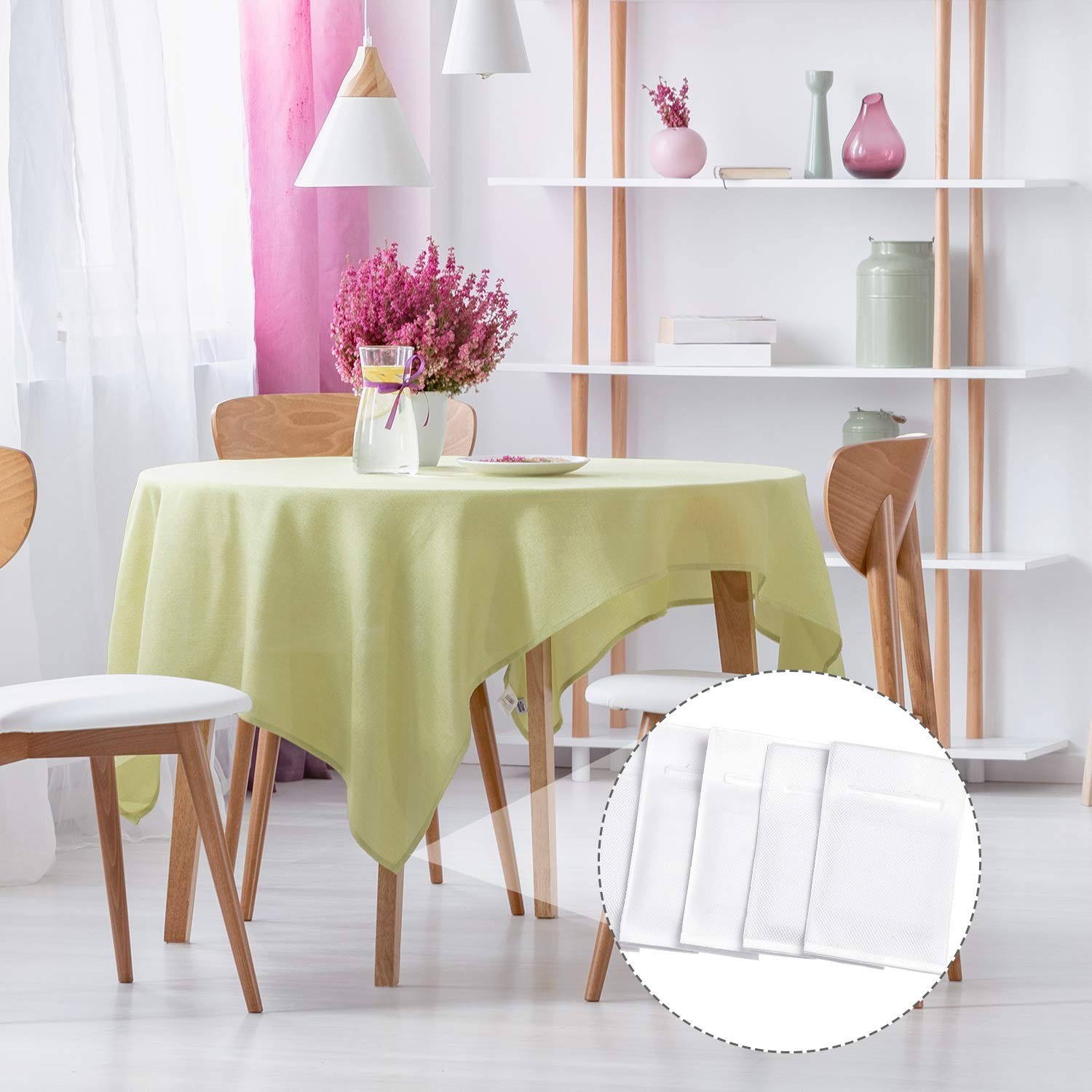 28 Pcs Covered Drapery Weights Vinyl Bottom Window Curtain Weights Sewing White