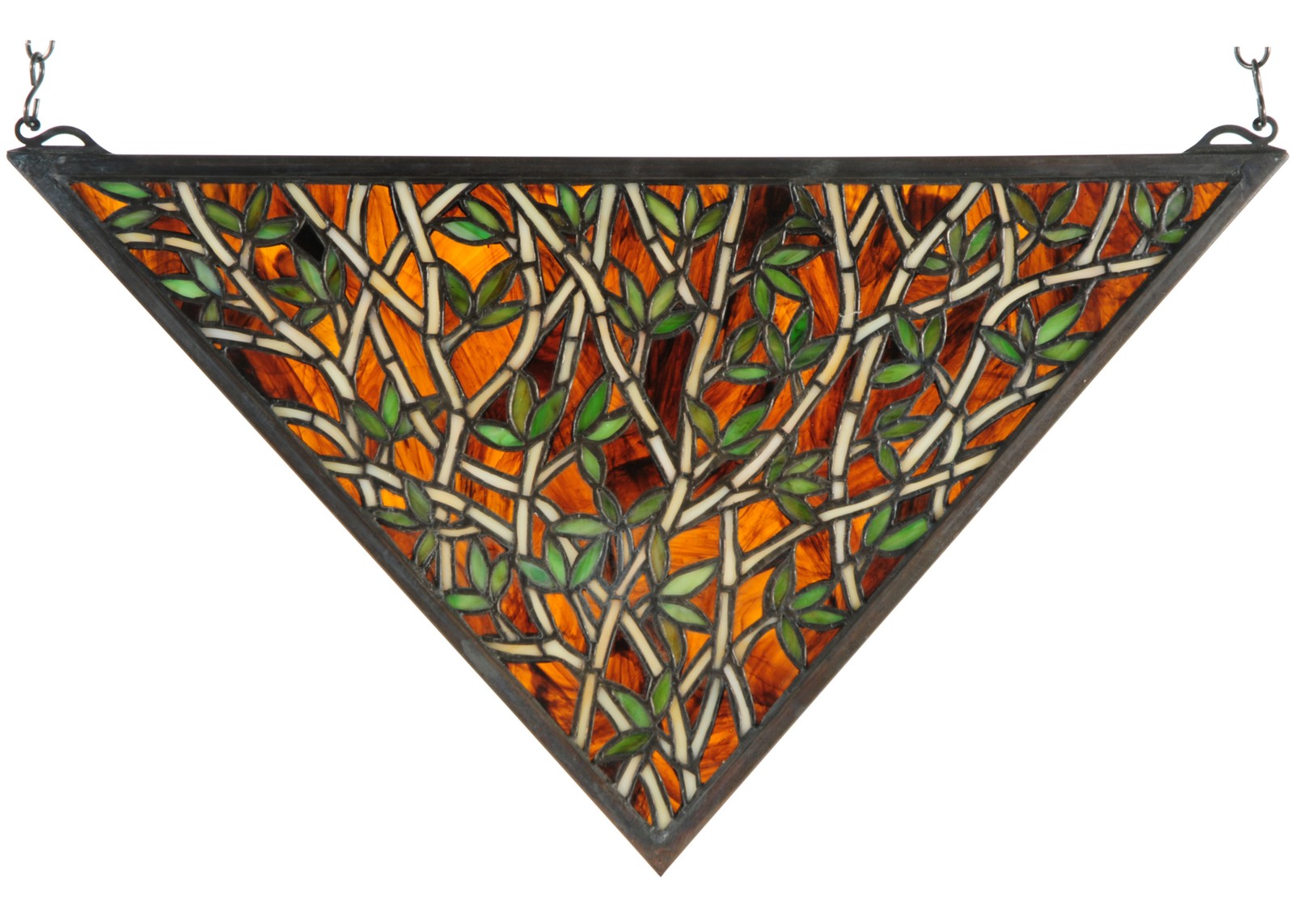 Meyda Tiffany 38472 Beige/Amber 21.5″ W X 12″ H Bamboo Stained Glass Window