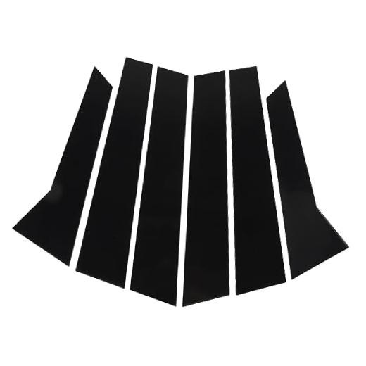 6Pcs B Pillar Posts Trim Glossy Black Exterior Window Decal for Porsche Macan
