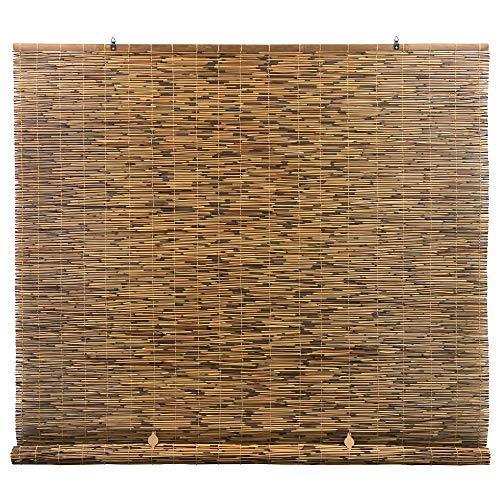 Radiance Cord Free, Roll-up Reed Shade, Cocoa, 60″ W x 72″ L