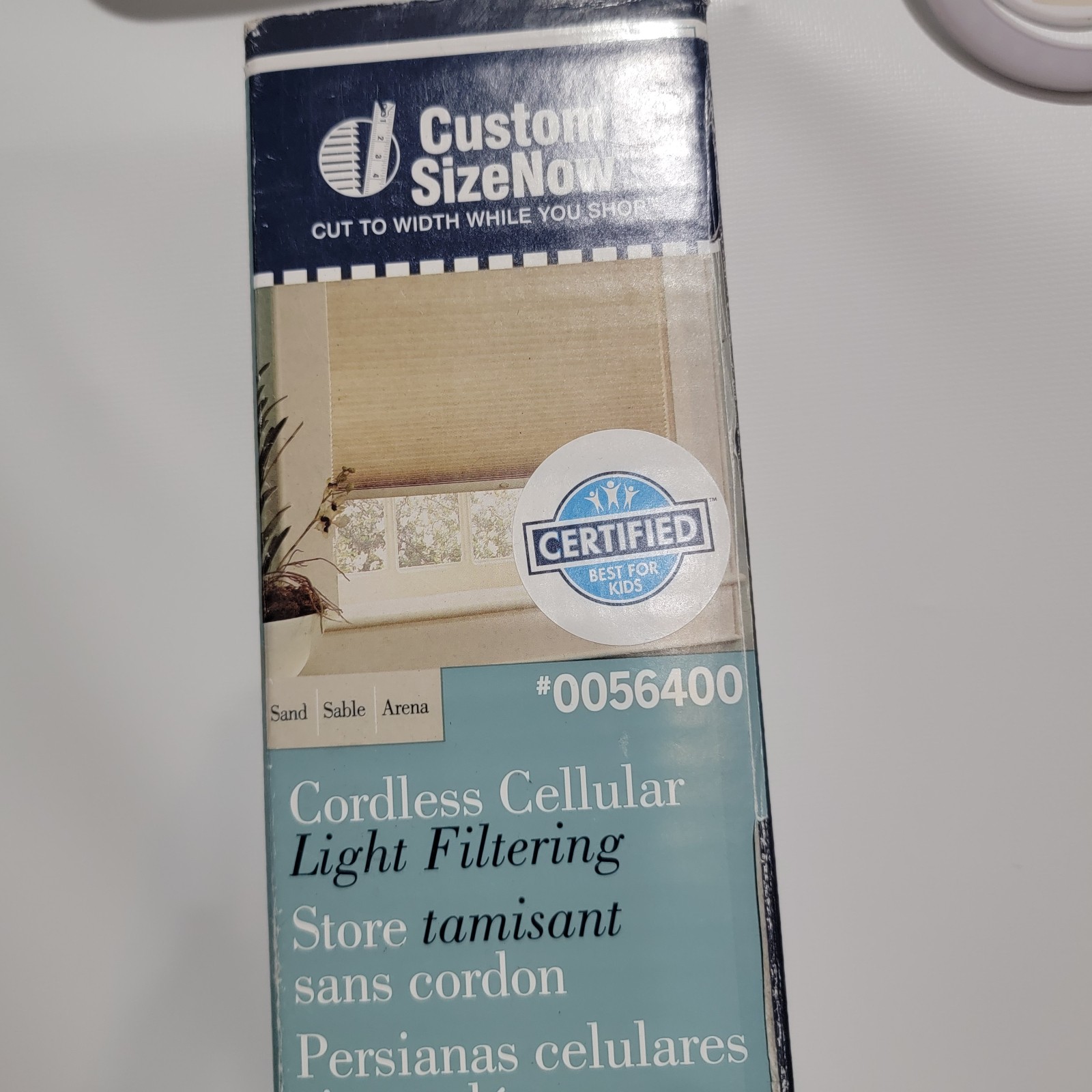 LEVOLOR Cordless Cellular Light Filtering Window Blind 24×72 Gray New Shade