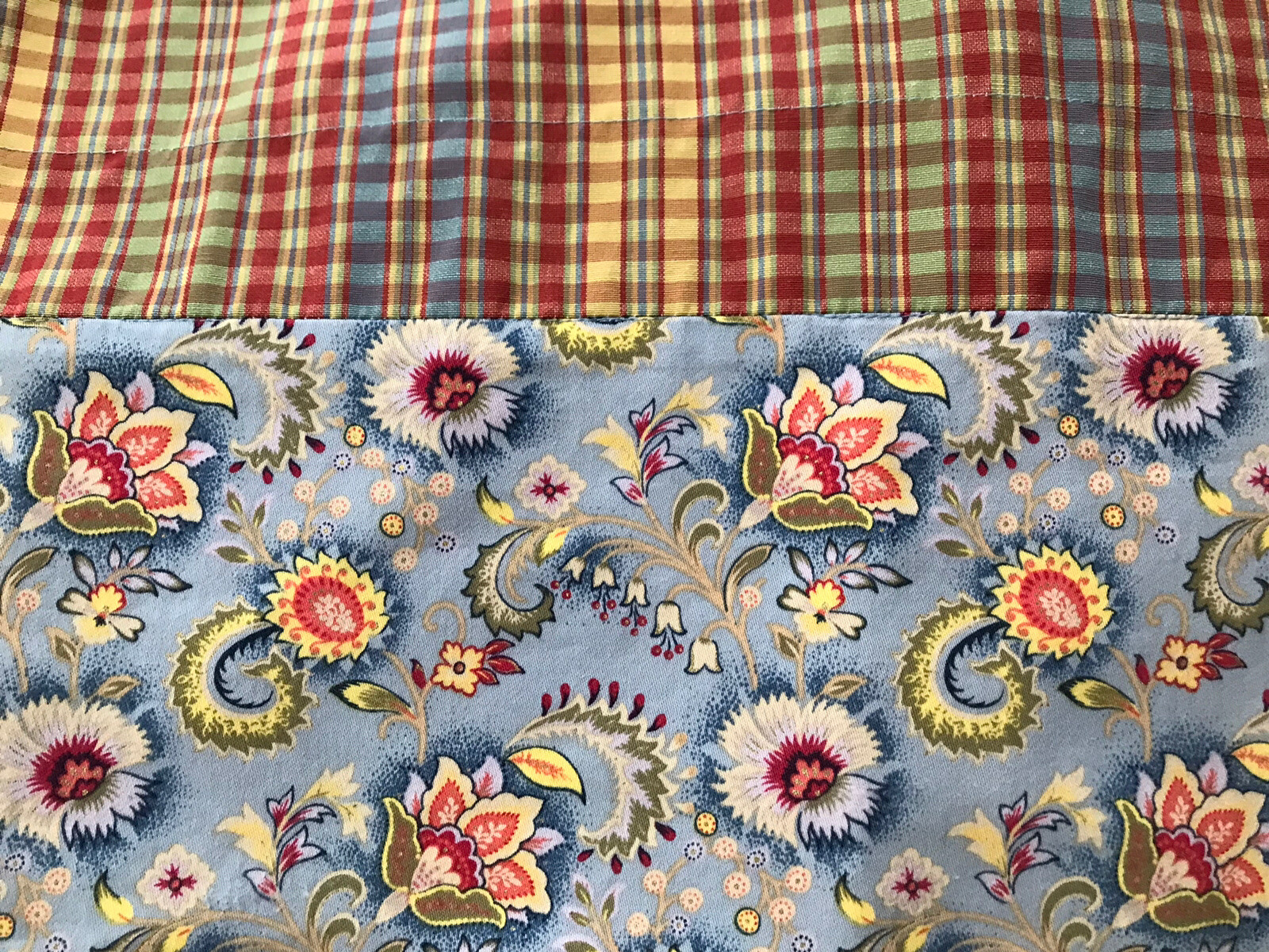 Window Valance Lined Long Quality Checked Mix 73” X 20.5” #b10