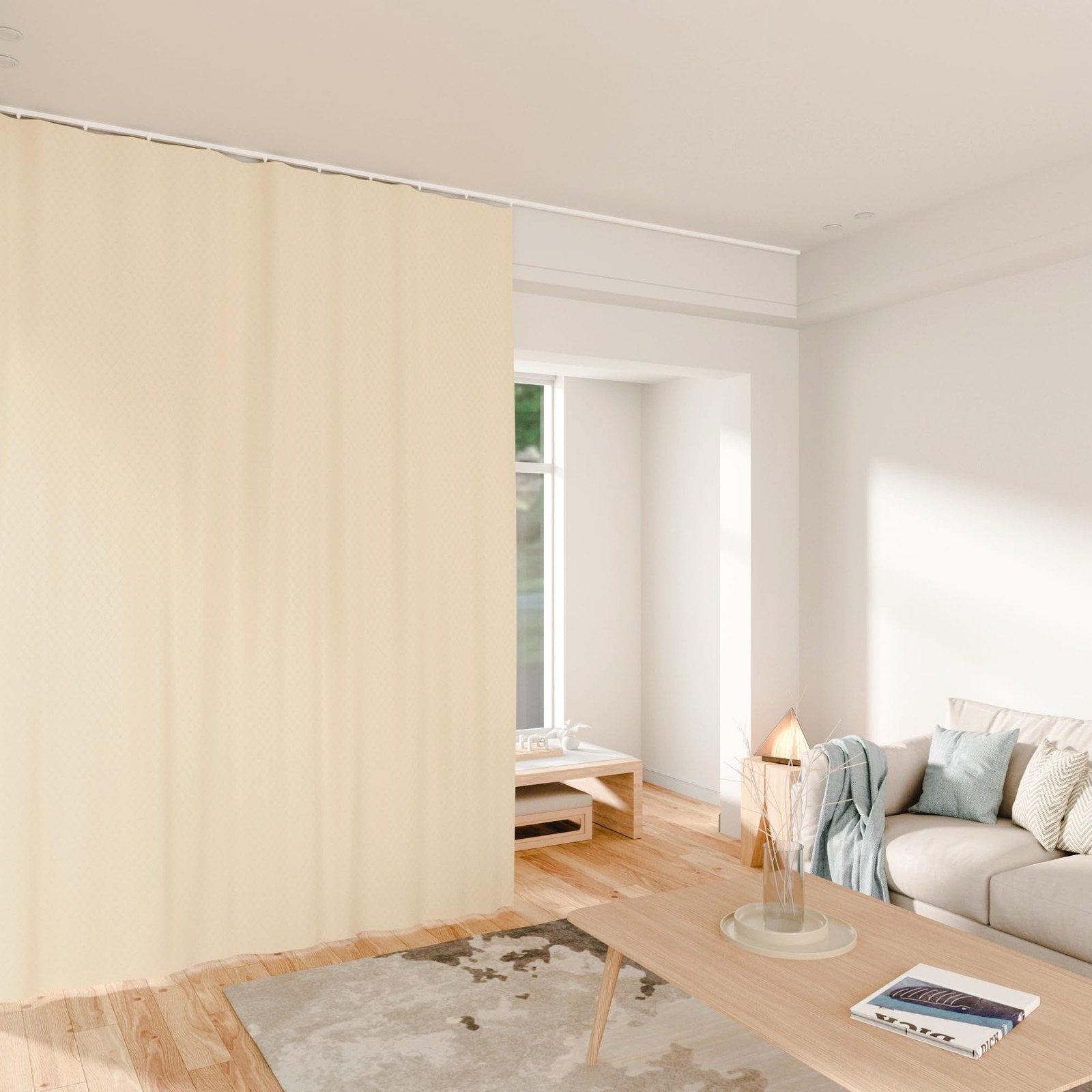 MaKefeile Room Divider Curtains Total Blackout Privacy Curtain Panel Room The…