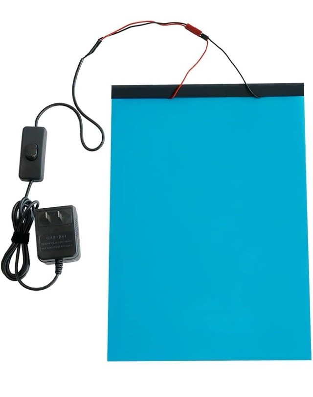 Filmbase PDLC Switchable Smart Film Adhesive Privacy Film A4 Size Small (Blue)