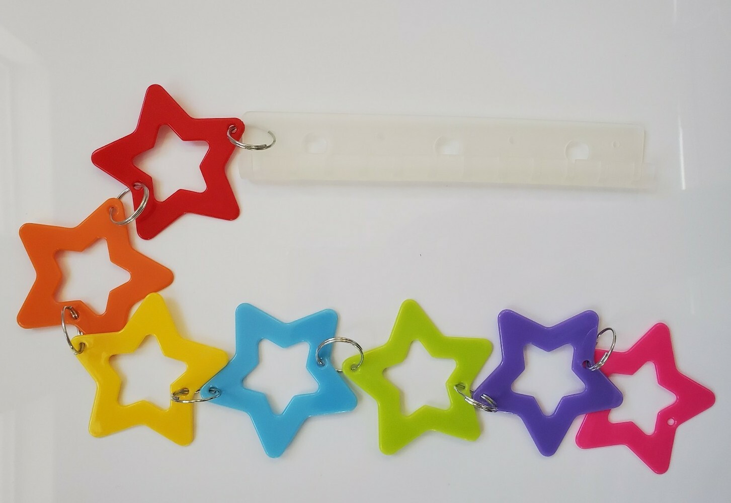 Rainbow DIY Multi-color Star Plastic Curtain Drapes Art Decoration Handicraft