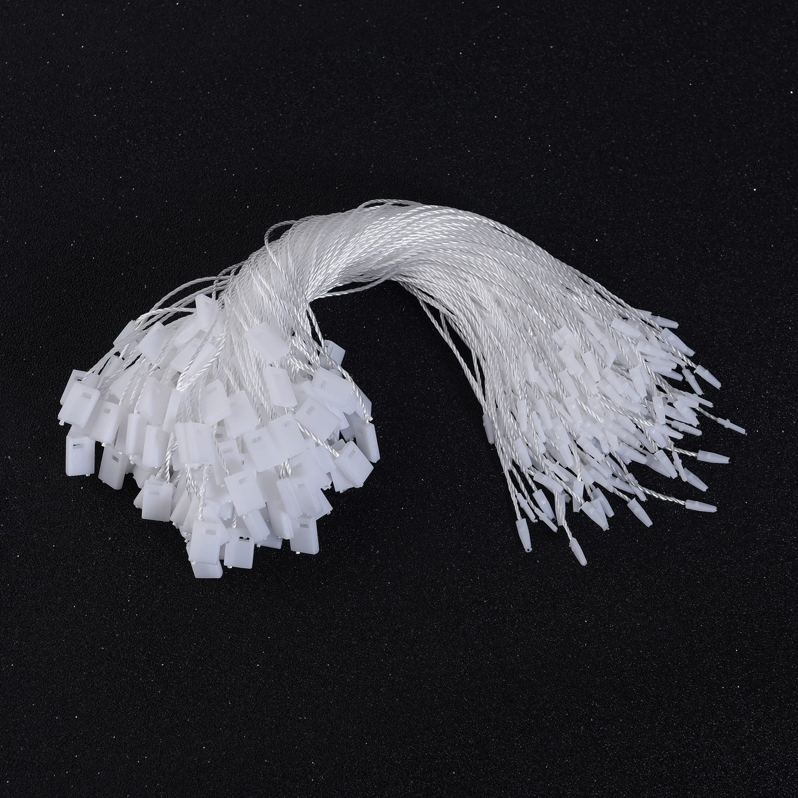 3000Pcs Hang Tag String, 7 Inch White Nylon Snap Lock Pin Loop Plastic Tag Fa…