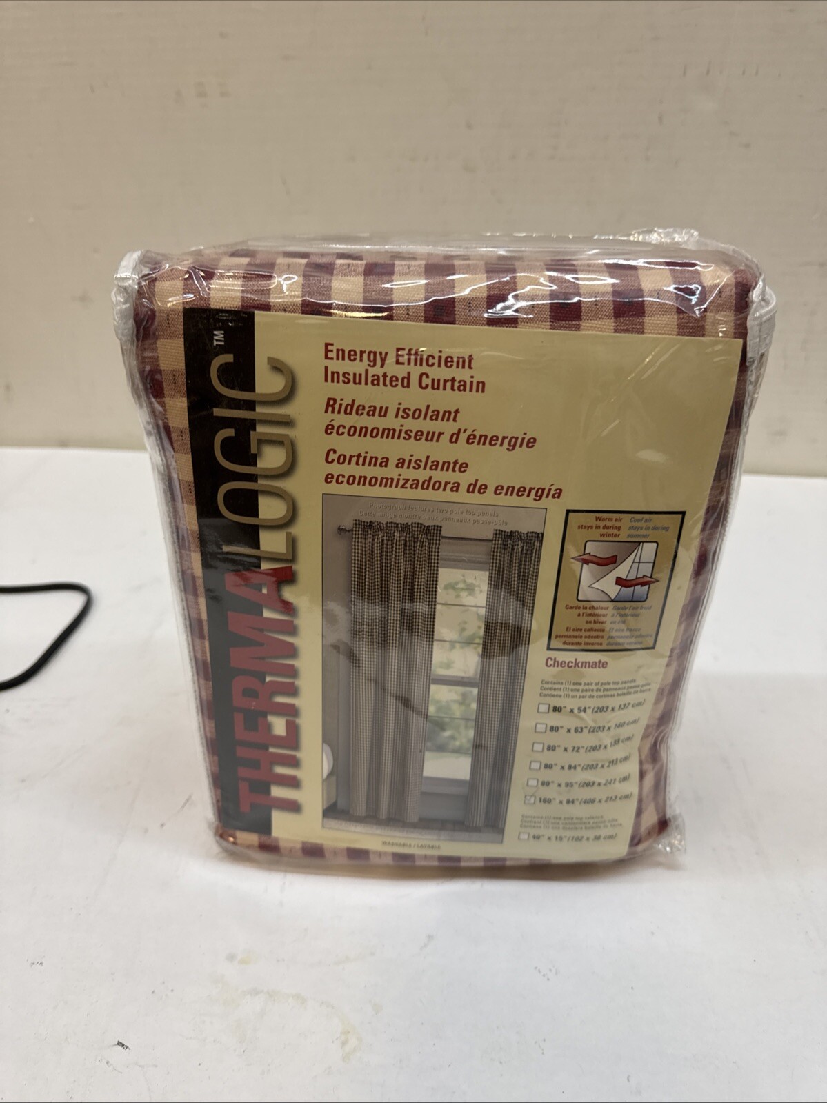 Thermalogic Checkmate Energy Efficient Room Darkening Mini Check Pattern