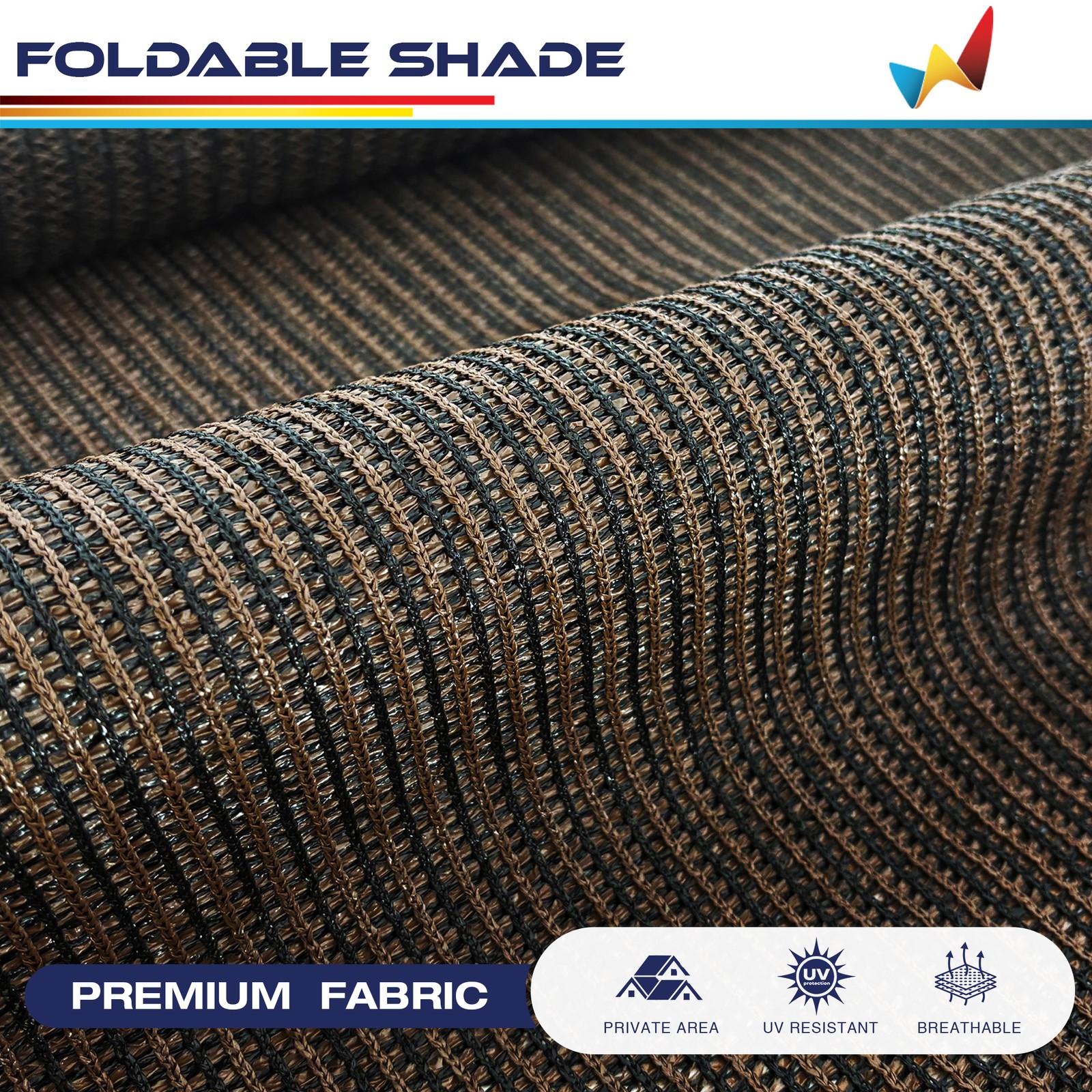 Outdoor Sunshade Roller Shades Roll up Shade Exterior Patio Curtain Blinds Brown