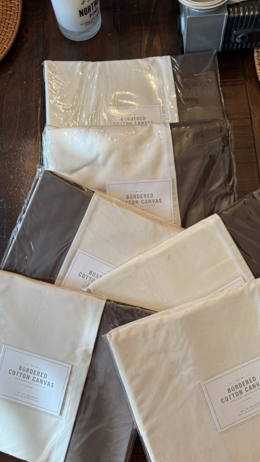 Restoration Hardware Bordered Cotton Canvas Valance