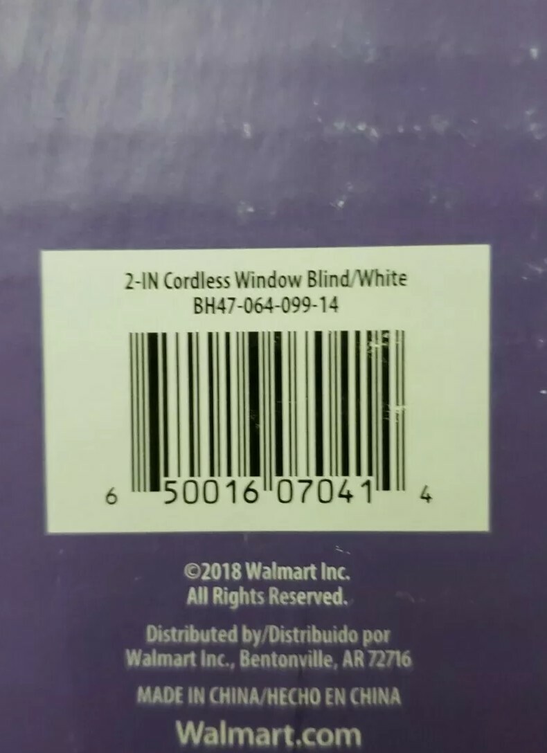 Better Homes & Gardens 2″ Faux Wood Cordless Blinds, White 47″Wx64″L New in Box