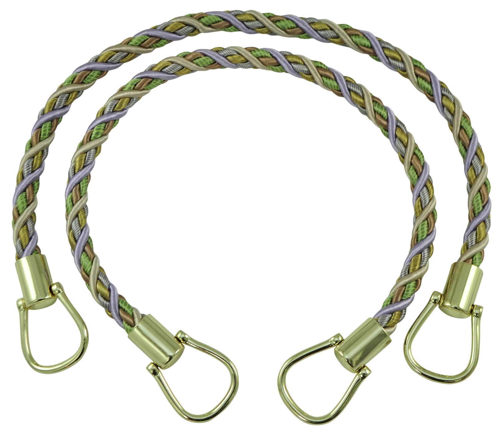 Lilac Ivory Green 18″ Rope Tiebacks Winter Lilac [Pair Of]