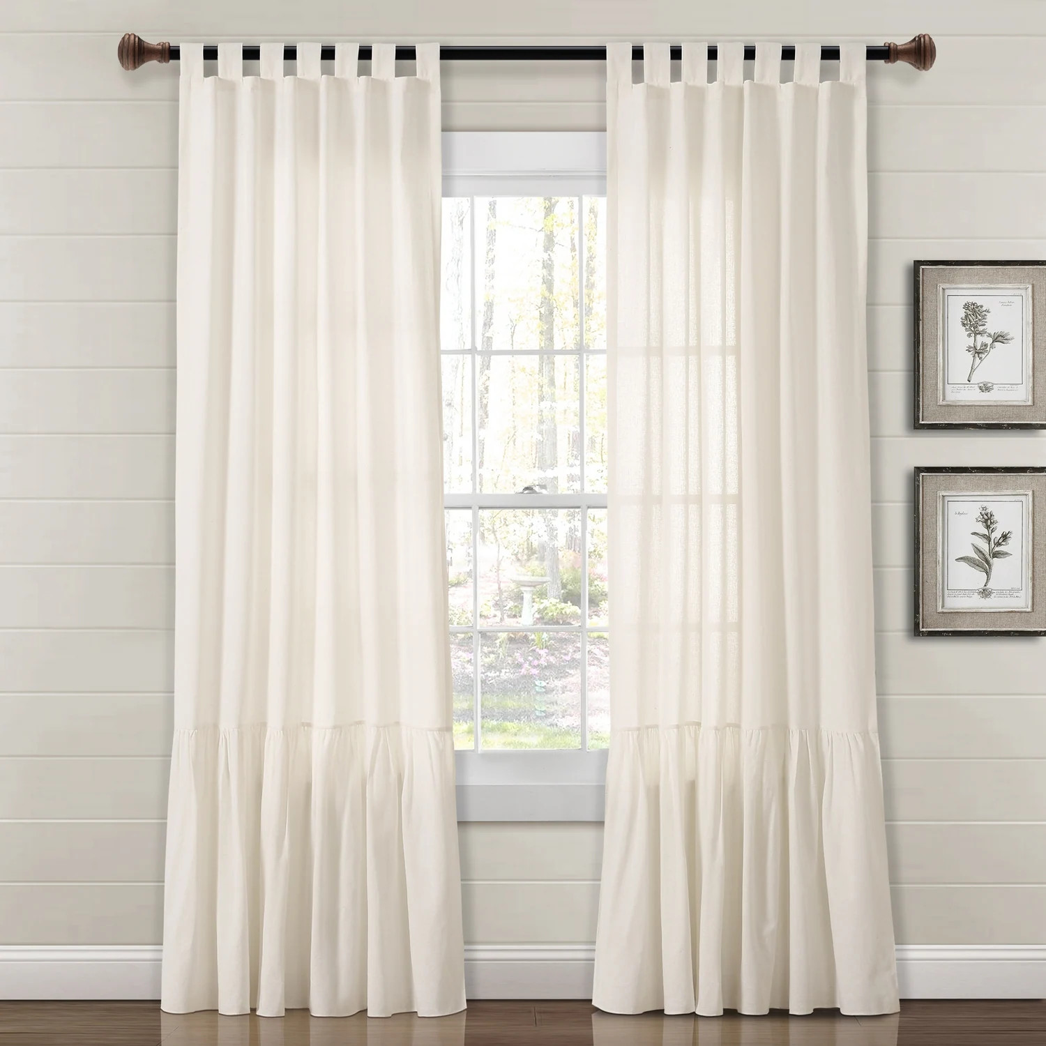 Lush Decor Off White Room Darkening Curtain – 84″ Single Panel Top Tab