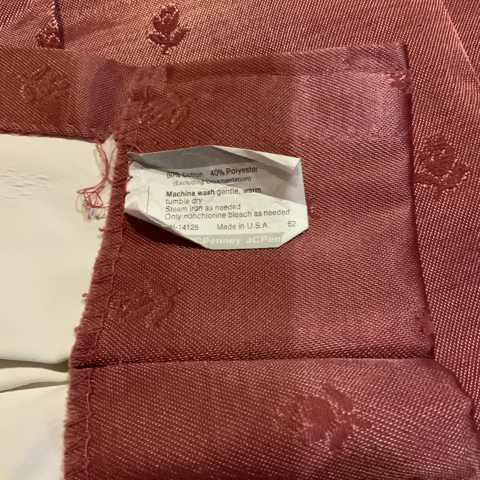 Drapes Room Darkening Mauve Floral Print each panel 24in Wide 60in Long Pennys