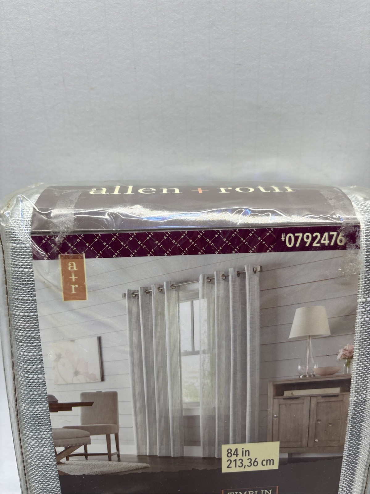 allen + roth 84-in Light Filtering Grommet Curtain Panel Timblin 0792476 {11}