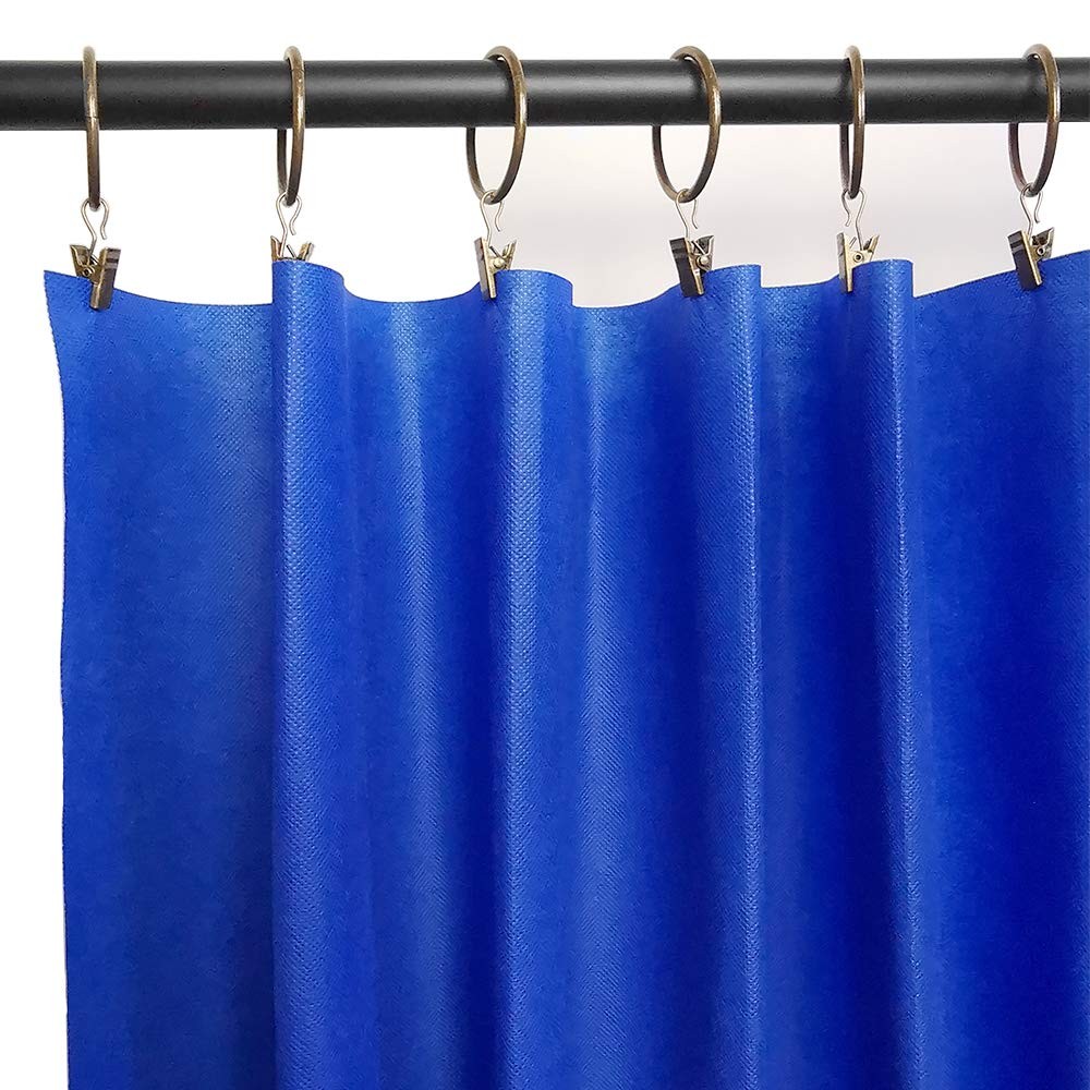 Curtain Rings with Clips 40 Pack Bronze Metal Drapery Rod Hooks 1.5in