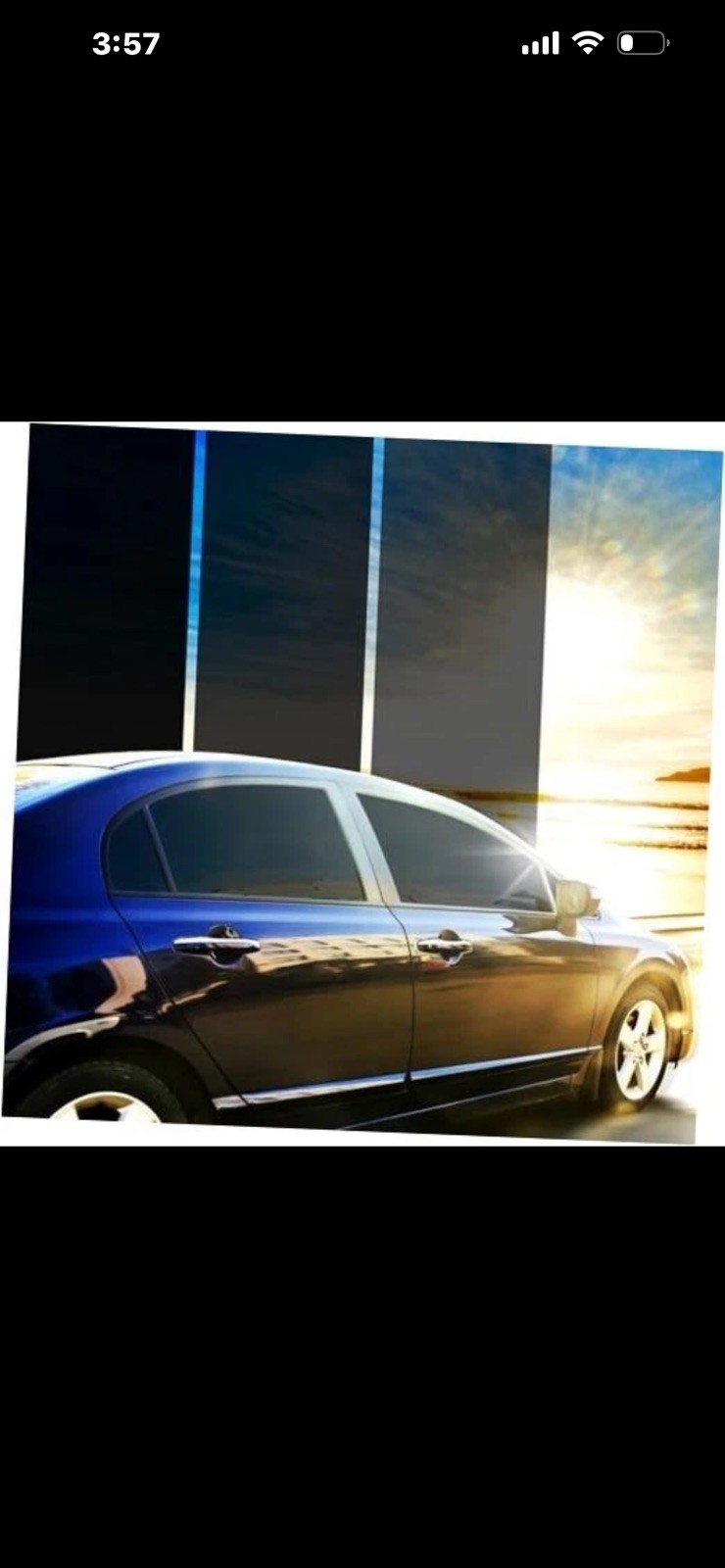 5% Window Tint Car with 5 Percent VLT 20 in x 20 Ft Privacy Ceramic Window Ti…