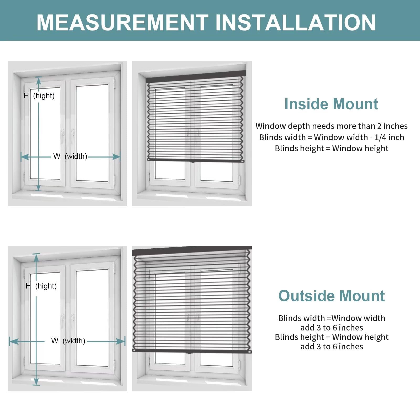 Myshade Cordless Cellular Window Shades No Tools No Drill Blackout Blinds For