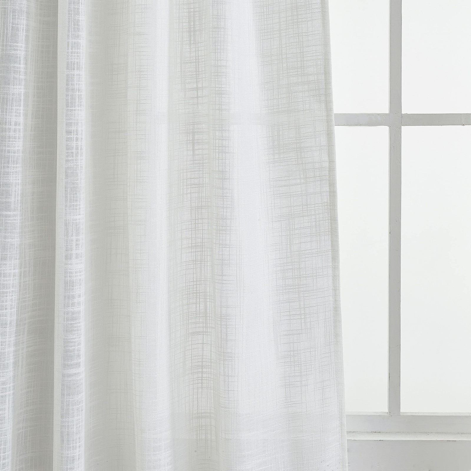 Semi Sheer Curtains- Light Filtering, Machine Washable Tab Top Drapes for Liv…