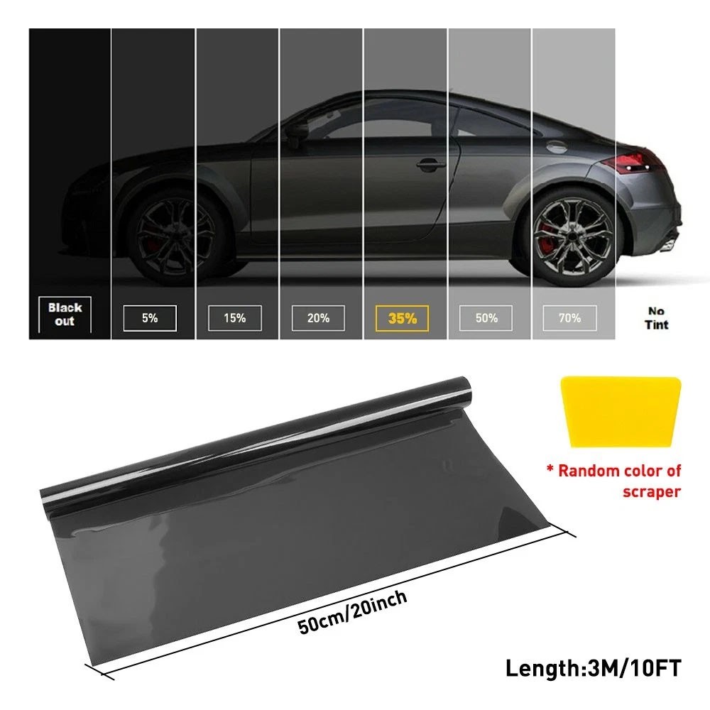 35% VLT Uncut Roll Window Tint Film Roll 20″ x 10ft Feet Car Glass Home Office