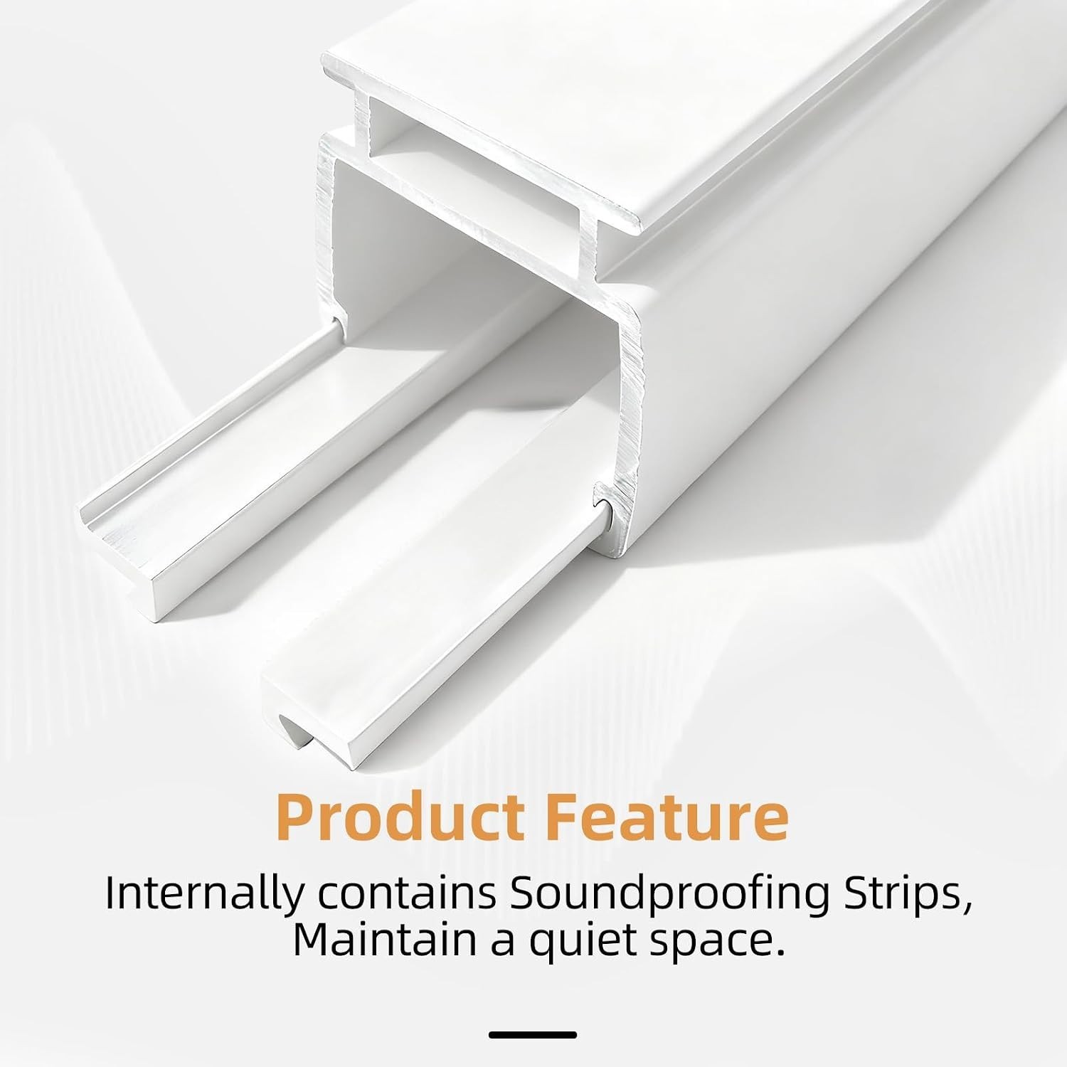 Curtain Tracks Ceiling Wall Mounted White 6.89FT Thickened Style Curtain Trac…