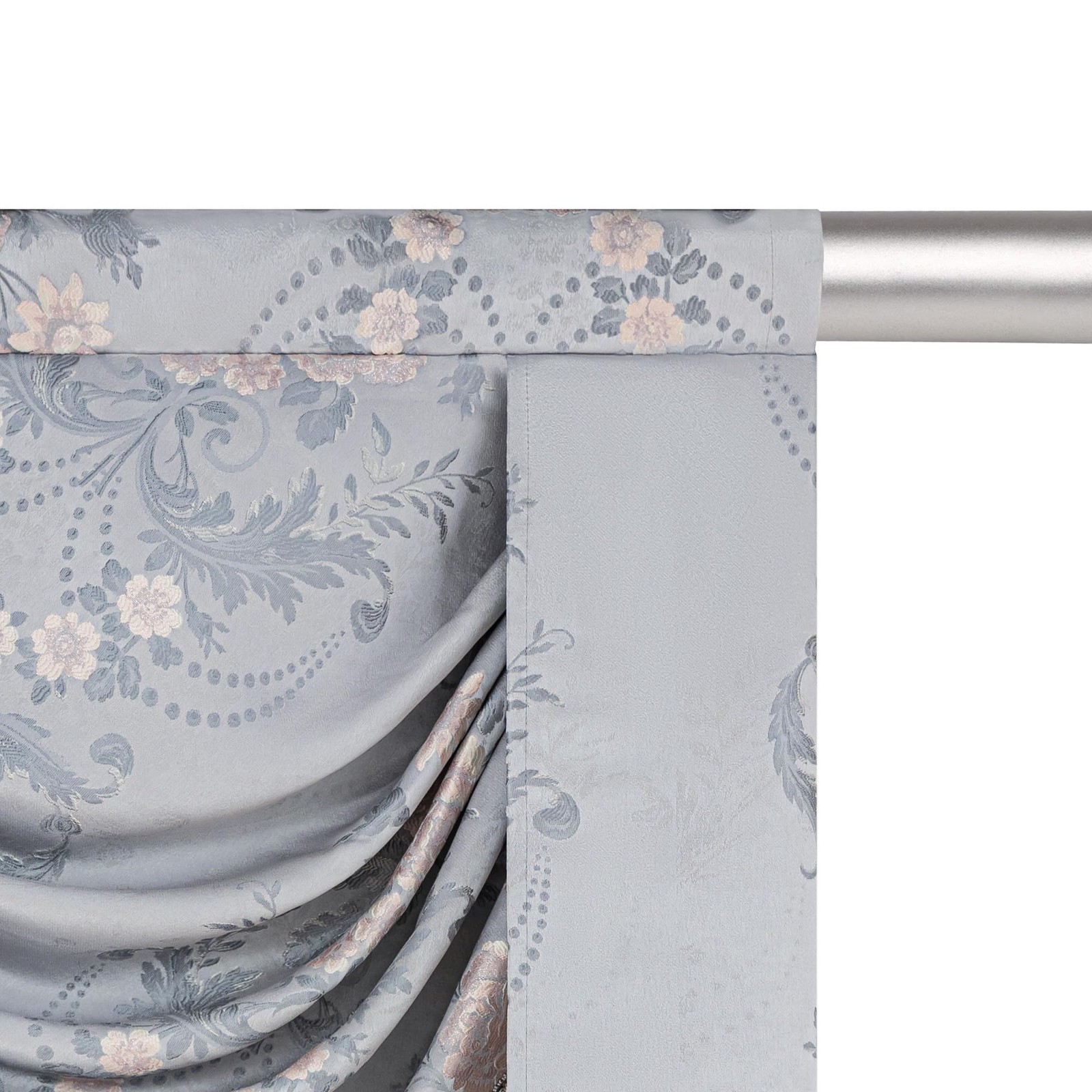 Loom and Mill Luxury Jacquard Waterfall Valance for Living Room Bedroom, Eleg…
