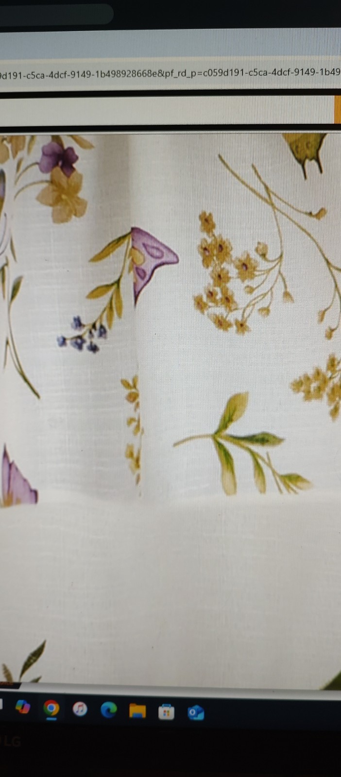 Enchanted Embellished Cottage Curtains Set 58″x36″ Butterflies & Flowers Design