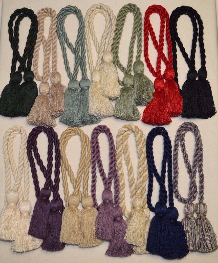 Curtain & Chair Tie Back -28″spread w/ 3.5″tassels – 14 colors to choose from!