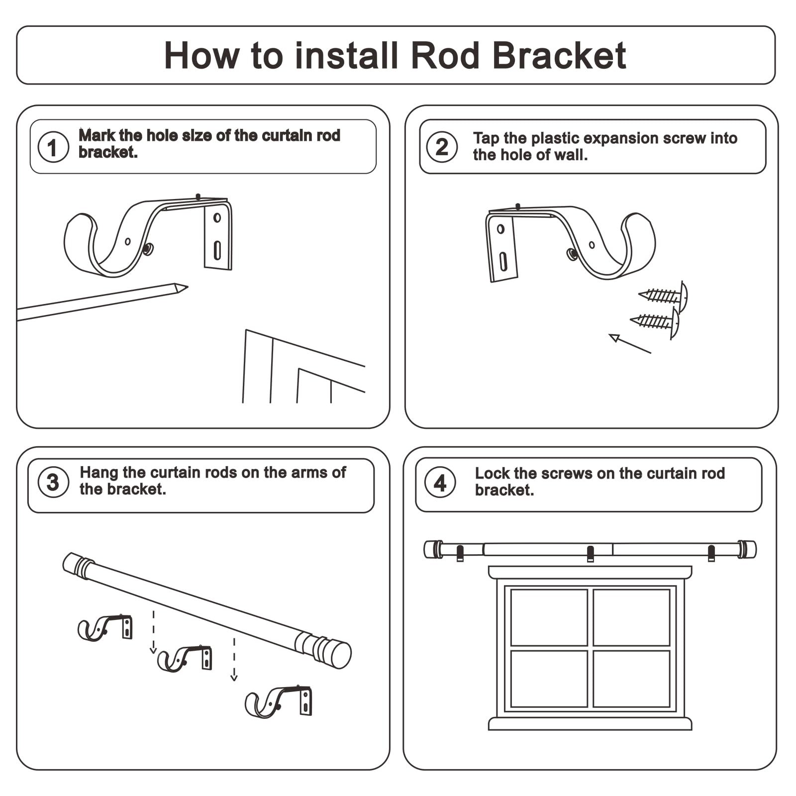 Byondeth Curtain Rods for Windows 16 to 88 Inches Adjustable Length 1 Inch