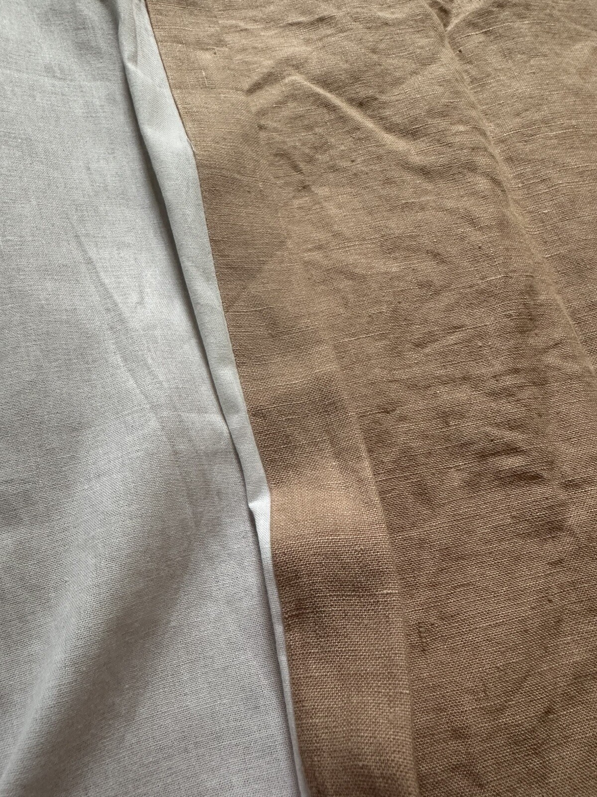 Pottery Barn Belgian Flax Linen 1 Single Drape Soft Lined 50×96” One Peach Blush
