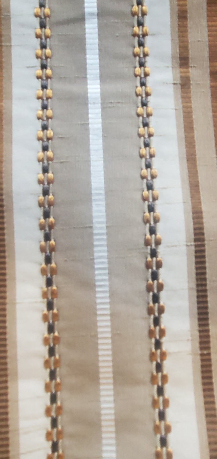 4 Panels CUSTOM pinch pleated drapes gold/brown heavy fabric lined ~110” long