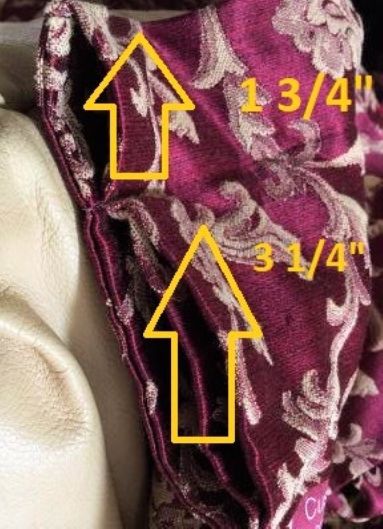 Custom Made Valances for 3 Sliders-Colonial Williamsburg Fab-Lined-20′,18′,13.5′