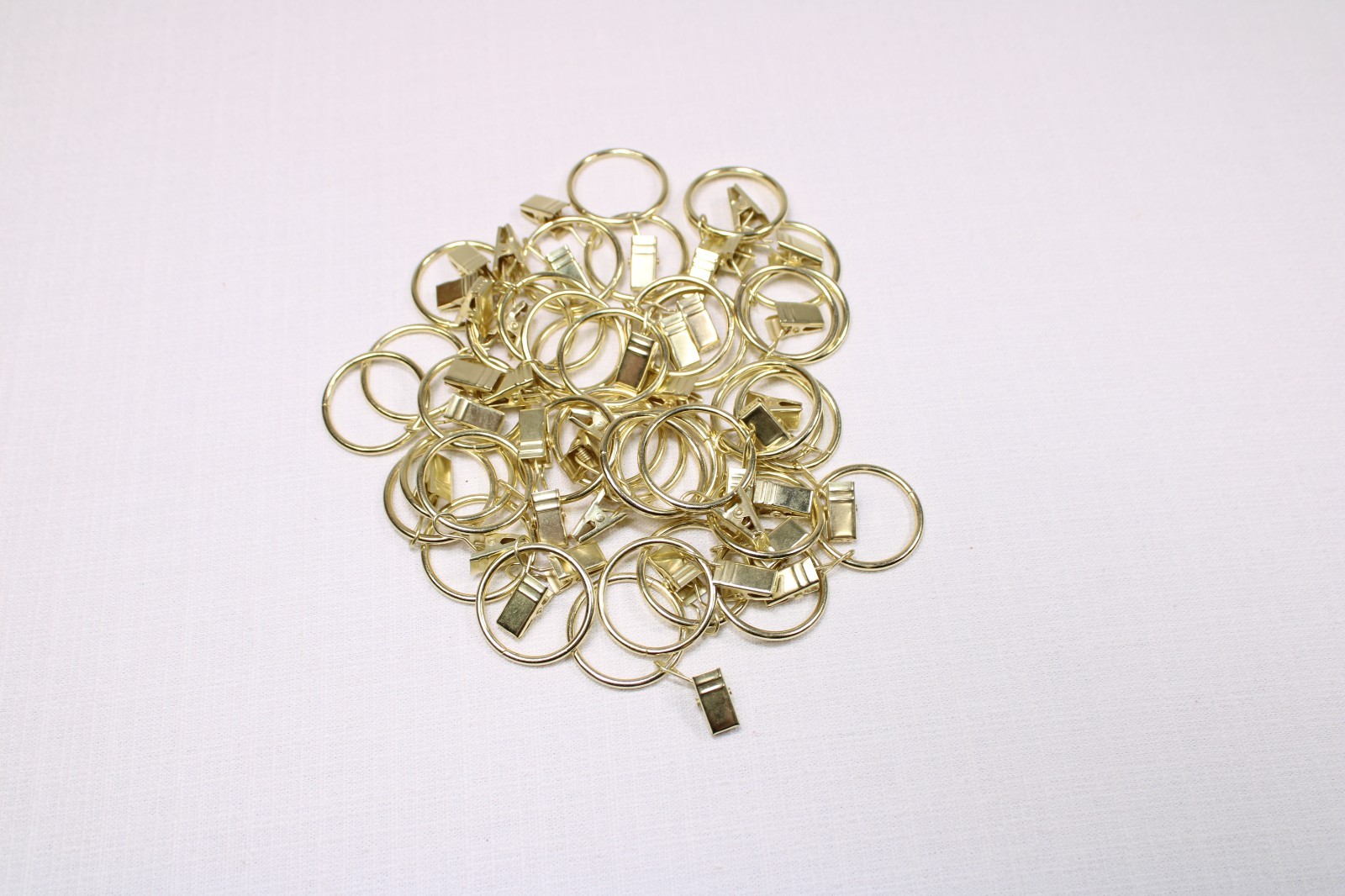 40 Pack Gold Curtain Rings with Clips 1.26″ Fits 1″ Curtain Rod