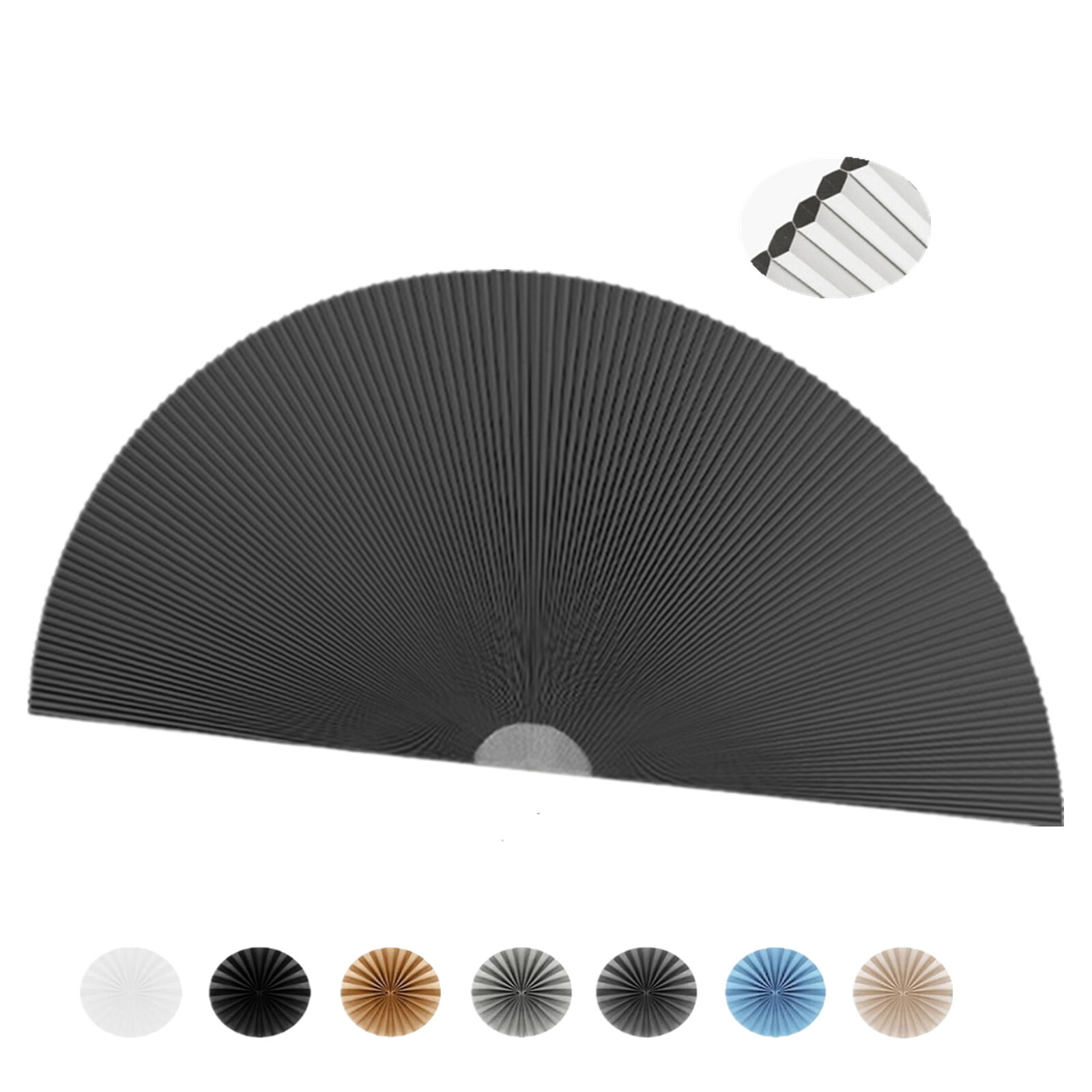Arch Window 90% Blackout Shades,Cellular Window Shade,Self Adhesive No Drill