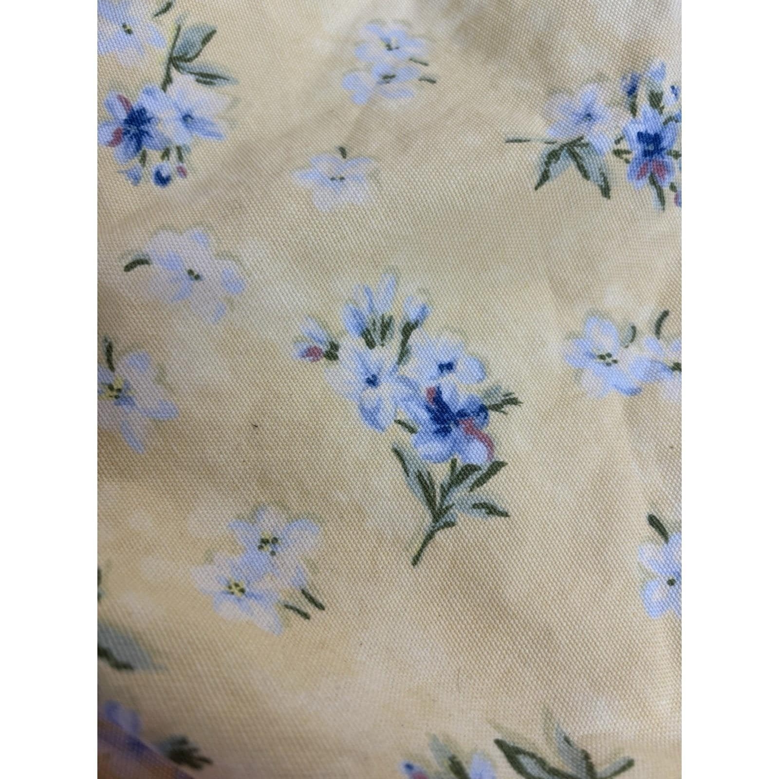 Waverly Fairfield Valance Swag Gathered Yellow And Blue Flowers 73 X 19.5″